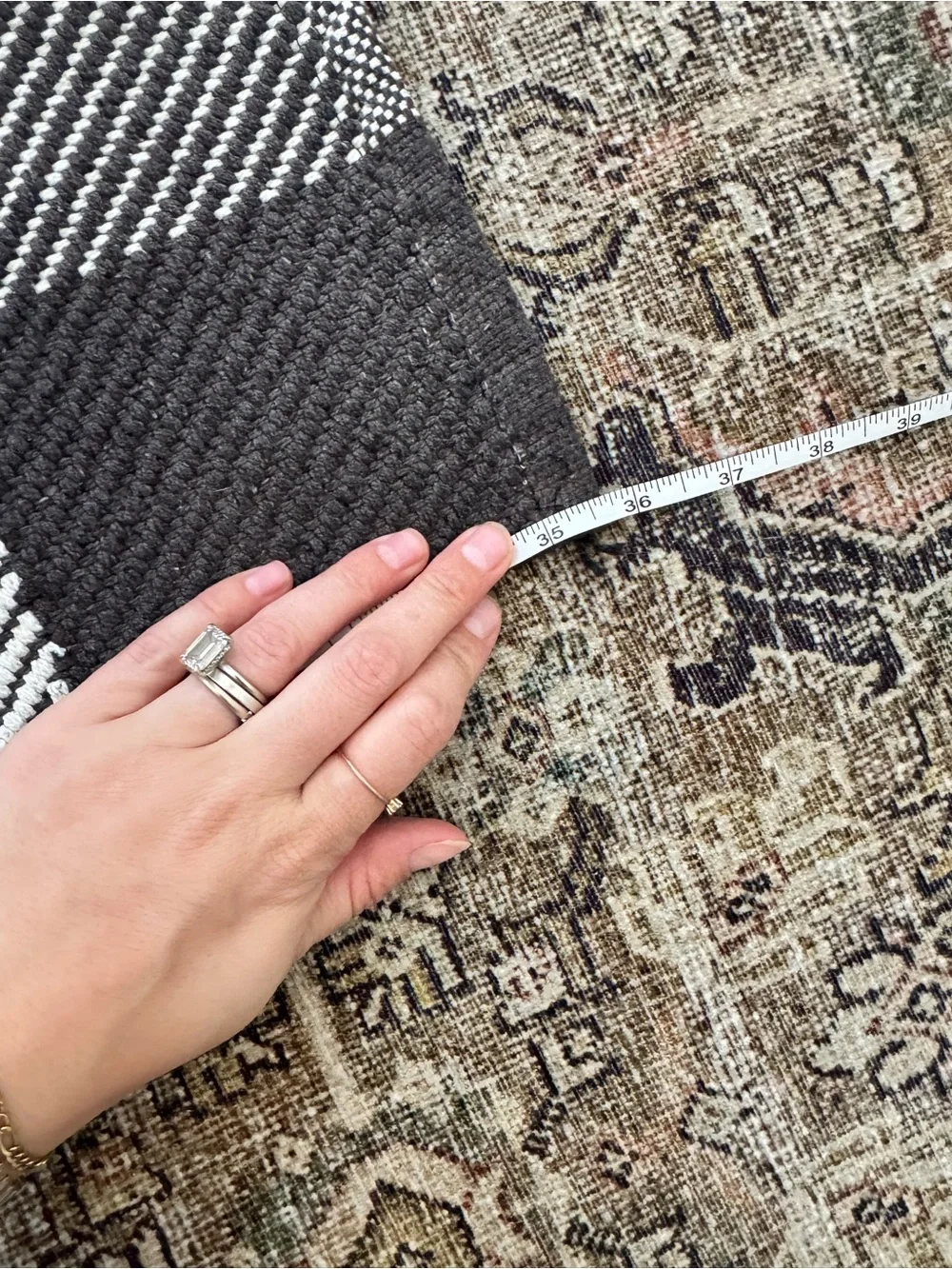 Black and White Buffalo Check Accent Rug - Unbranded